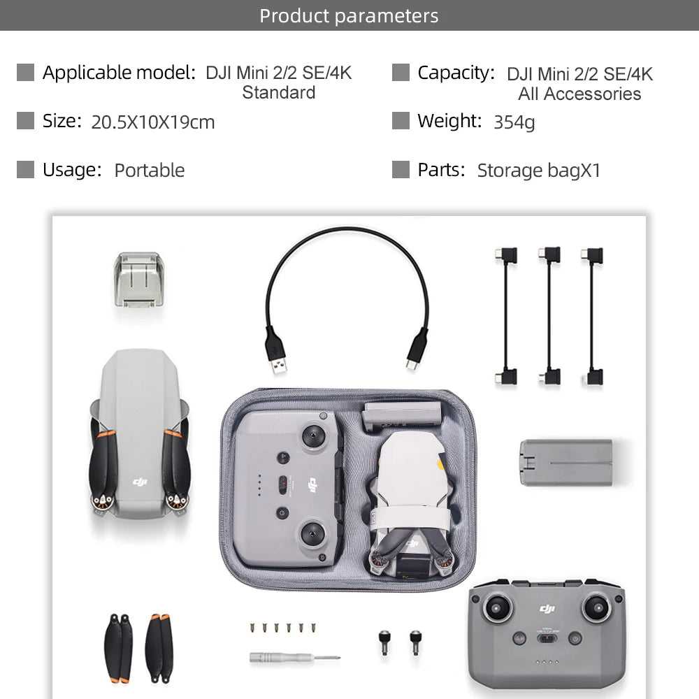Waterproof Carrying Case for DJI Mini 2 / 2 SE / 4K