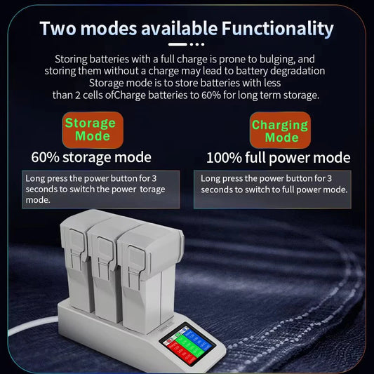 3-Battery Charging Hub with LCD for DJI Mini 5 Pro / Mini 4 Pro / Mini 3 Pro
