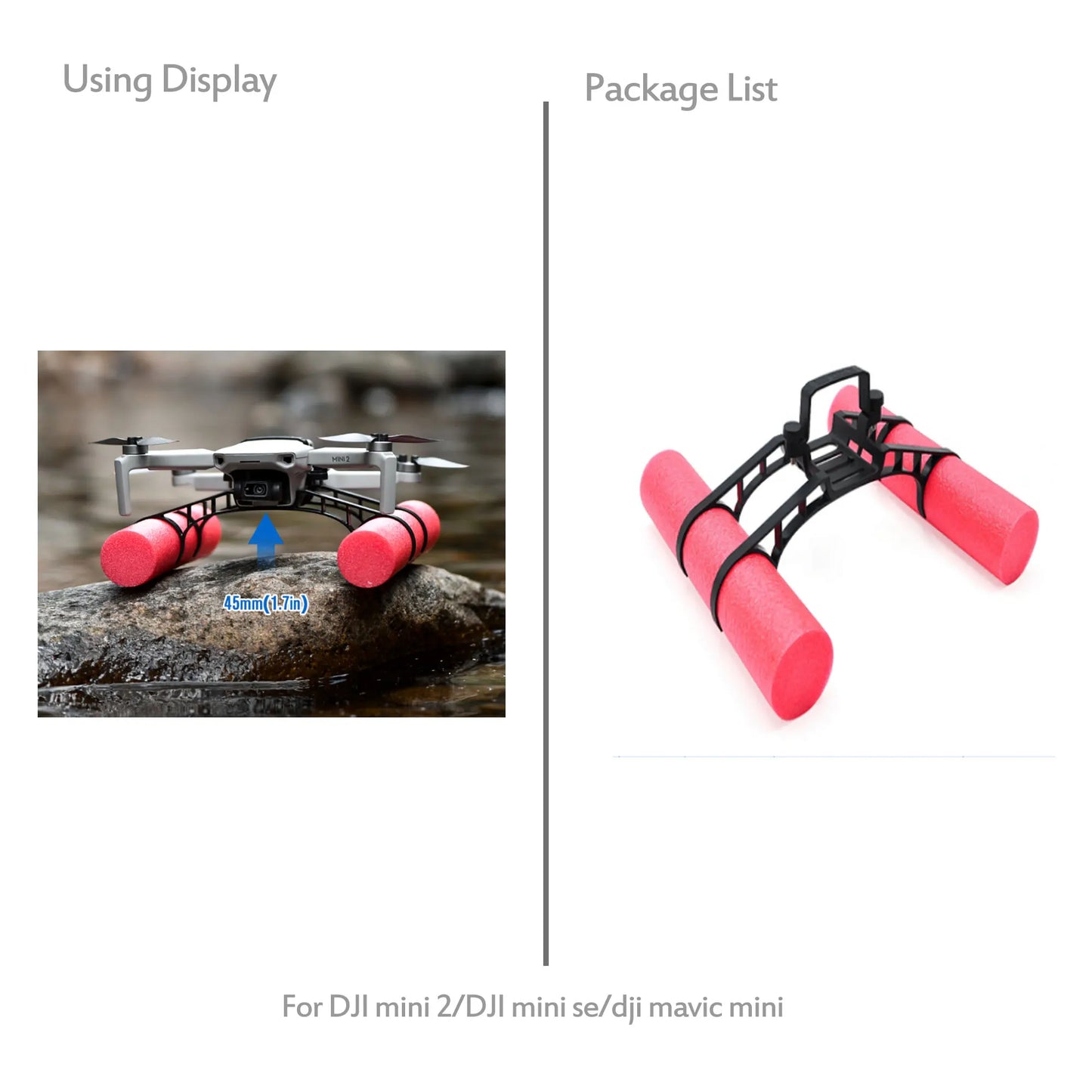 Water Landing Gear Kit for DJI Mini 2 / Mini SE / Mini 4K