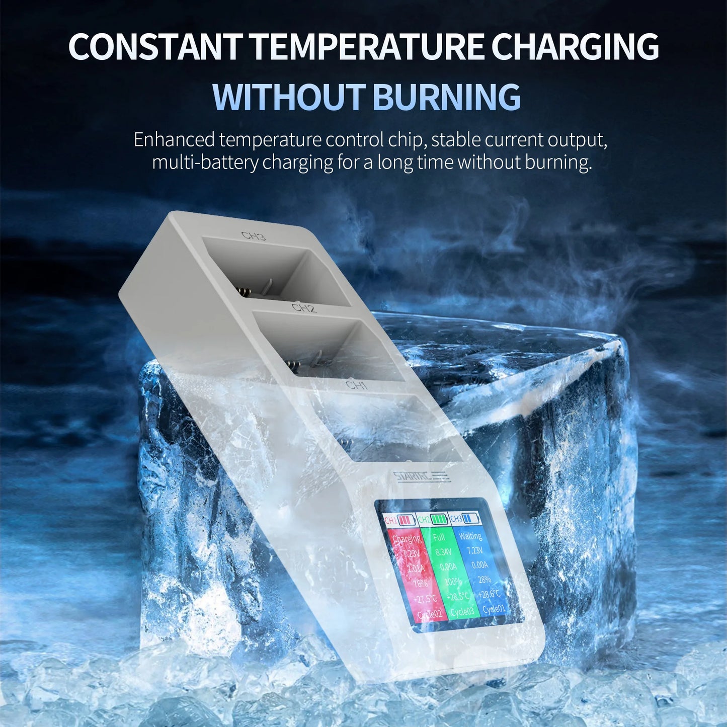 3-Battery Charging Hub with LCD for DJI Mini 5 Pro / Mini 4 Pro / Mini 3 Pro